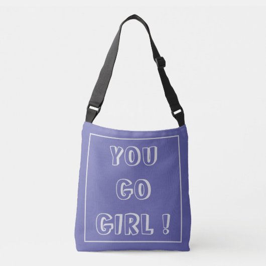 Sac Ajustable You Go Girl tendance violet foncé moderne (Devant)