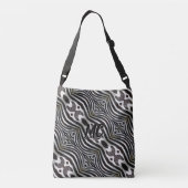 Sac Ajustable Zebra Stripes Élégant Motif Monogramme (Dos)