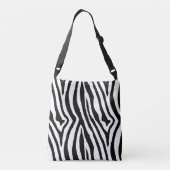 Sac Ajustable Zebra Stripes noir et blanc | Poster de animal élé (Dos)