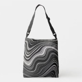 Sac Ajustable Zèbre noir et blanc Wavy Abstraction (Dos)