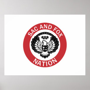 Sac and Fox Nation-vlag Oklahoma Poster
