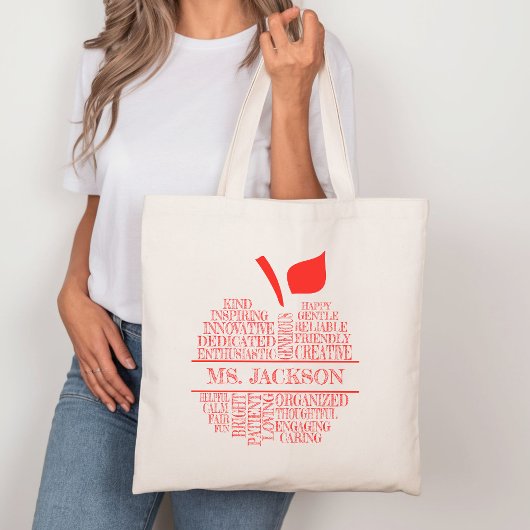 Sac Apple Typographie Rouge et Blanc