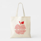 Sac Apple Typographie Rouge et Blanc (Dos)