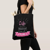Sac "ardoise" avec une citation pour maman (De près)