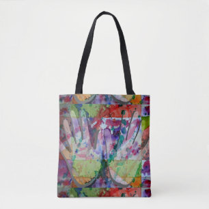 Sac Art d'Artiste avec Empreintes de Main Peintes