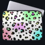 Sac au néon de l'électronique de léopard<br><div class="desc">Un sac de l'électronique comportant une conception au néon d'empreinte de léopard inspirée par 80s d'aerographe.</div>