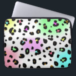 Sac au néon de l'électronique de léopard<br><div class="desc">Un sac de l'électronique comportant une conception au néon d'empreinte de léopard inspirée par 80s d'aerographe.</div>
