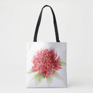 Sac australien indigène de plante de fleur rouge