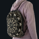Sac Avec Cordons 19e anniversaire du Mariage Mandala Médaillon Text<br><div class="desc">Elle adore les mandalas,  des designs frappants et audacieux,  a besoin d'un sac à dos ET c'est son 19e anniversaire de mariage ? Ensuite,  vous avez trouvé le pack parfait pour leur anniversaire,  exclusivement dans mon magasin à Zazzle!</div>
