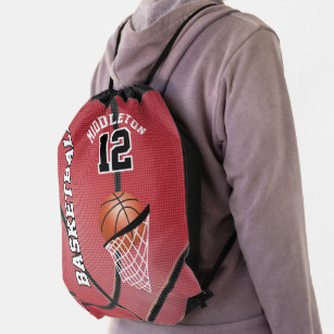 Sac Avec Cordons Basket 🏀 Sport Design - Rouge