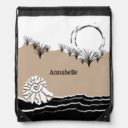 Sac Avec Cordons Été Sunset Dune Sable Sea Nom de la coque