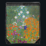 Sac Avec Cordons Gustav Klimt Fleur Jardin Cottage Nature<br><div class="desc">Un beau tableau de jardin - c'est un tableau classique de Gustav Klimt,  appelé Cottage Garden,  ou Bauergarten,  1907,  qui est un gros plan d'un jardin fleuri,  un tableau floral coloré.</div>