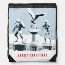 Joyeux Noël. Sculptures de glace monstrueuses