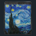 Sac Avec Cordons La nuit étoilée de Vincent Van Gogh<br><div class="desc">Immergez-vous dans la beauté fascinante de la Nuit étoilée de Vincent Van Gogh avec cette reproduction de haute qualité. Possédez une histoire de l'art et laissez la brillance du chef-d'oeuvre de Van Gogh illuminer votre environnement.</div>
