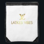 Sac Avec Cordons Latkes Vibes Hanoukka - Chanukah. Fêtes juives<br><div class="desc">Latkes Vibes Hanoukka - Chanukah. Fêtes juives</div>