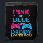 Sac Avec Cordons Mens Pink Or Blue Gender Reveal Video Game Dad<br><div class="desc">Mens Pink Or Blue Gender Reveal Video Game Dad Gamer Daddy Baby Venin. Parfait pour papa,  maman,  papa,  men,  women,  friend et family members on Thanksgiving Day,  Christmas Day,  Mothers Day,  Fathers Day,  4th of July,  1776 Independent Day,  Vétérans Day,  Halloween Day,  Patrick's Day</div>