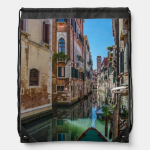 Sac Avec Cordons Rue étroite avec canal à Venise