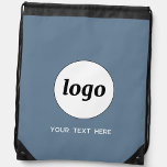 Sac Avec Cordons Simple Logo Texte promotionnel Business<br><div class="desc">Ajoutez votre propre logo et le choix du texte à cette conception. Supprimez le texte si vous préférez. Minimaliste et professionnel. Idéal pour un produit promotionnel pour vos clients et clients. Pour les autres versions,  consultez la collection.</div>