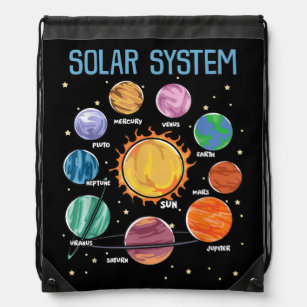 Sac Avec Cordons Système solaire Planètes Science Space Boys Girls 