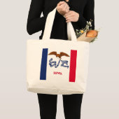 Sac avec Drapeau de l'Etat de l'Iowa - USA (Devant (produit))