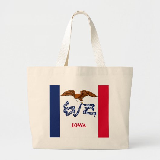 Sac avec Drapeau de l'Etat de l'Iowa - USA (Devant)