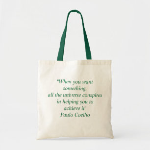 Sac avec la citation de Paulo Coelho