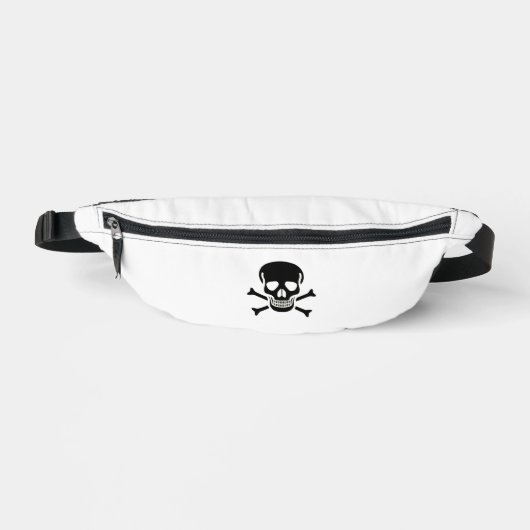 Sac banane blanc Black Skull (Recto)