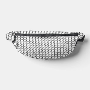 Sac banane en tricot à raie noire