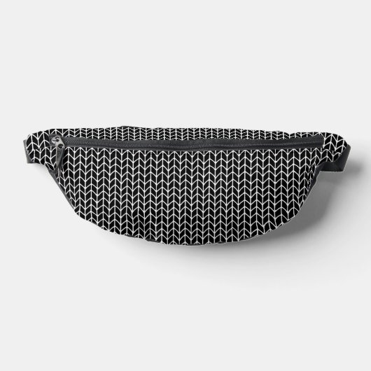 Sac banane en tricot noir (Poser)