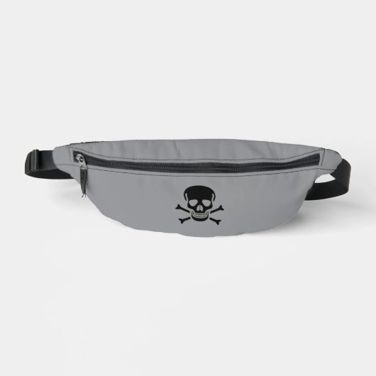 Sac banane gris Black Skull (Recto)