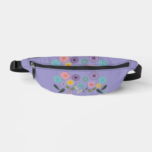 Sac Banane Imprimé Recto-Verso Fleur Sauvage (Recto)