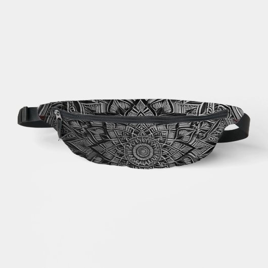 Sac banane Mandala Argent (Recto)