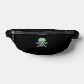 Sac banane noir Green Skull (Poser)