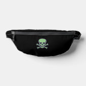 Sac banane noir Green Skull (Poser)