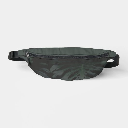 Sac banane ombres de Monstera de minuit (Recto)