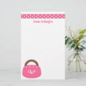 Sac Bermudes Monogramme Papier à lettres personnal (Debout devant)