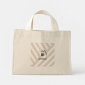 Sac besace mini monogramme rayures beige ivoire (Dos)