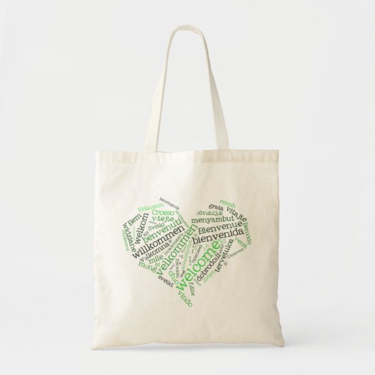 Sac bienvenu de coeur (beaucoup de langues) (Devant)