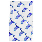 Sac bleu de cadeau de dauphin (Devant)