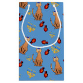 Sac bleu de cadeau de Dreidel de chat de Hanoukka (Dos)