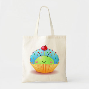 Sac bleu de petit gâteau de coccinelle