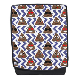 Sac bleu de sac à dos de dunette d'Emoji de zigza