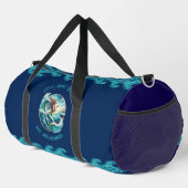 Sac bleu Duffel avec design Sirène (Coin droit)