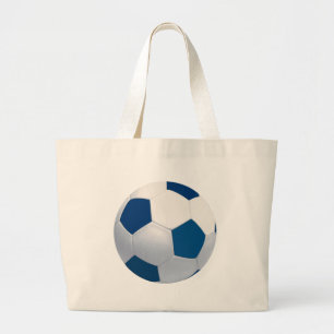 Sac bleu et blanc de toile de ballon de football