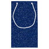 Sac bleu-foncé de cadeau de parties scintillantes (Dos)