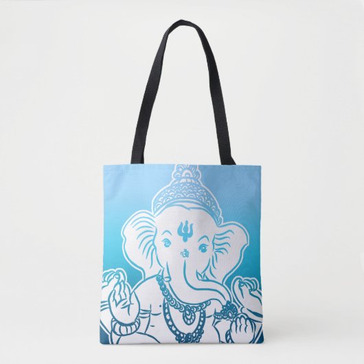 Sac bleu/Fourre-tout d'Ombre Ganesh (Devant)