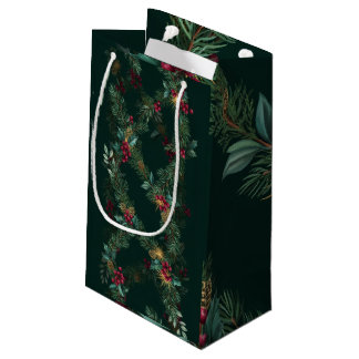 Sac bouteille de Noël Pin, Cèdre & Houx