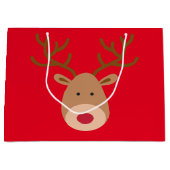 Sac brillant de cadeau de renne de Noël (Devant)