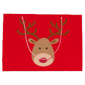 Sac brillant de cadeau de renne de Noël (Dos)