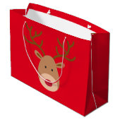 Sac brillant de cadeau de renne de Noël (Dos Angle)